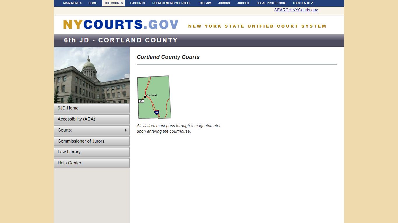 Home - Cortland County Courts - 6th JD | NYCOURTS.GOV