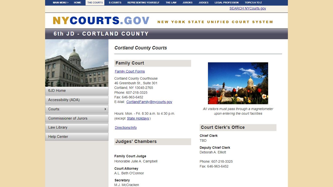 Family Court - Cortland County Courts - 6th JD | NYCOURTS.GOV